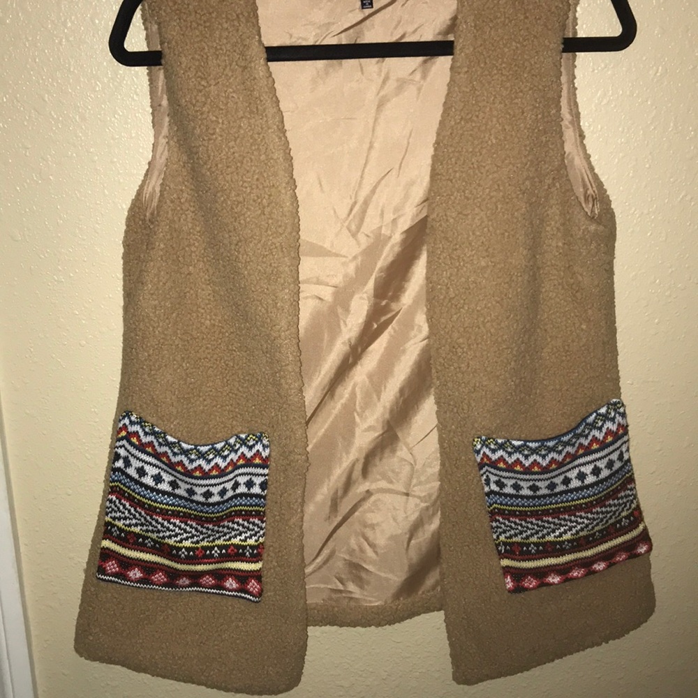cut off furry jacket